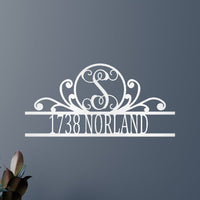 Family Name Personalized Gifts - Custom Metal Sign, Split Letter, Home Address Sign