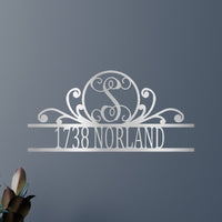 Family Name Personalized Gifts - Custom Metal Sign, Split Letter, Home Address Sign