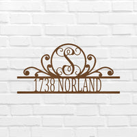 Family Name Personalized Gifts - Custom Metal Sign, Split Letter, Home Address Sign