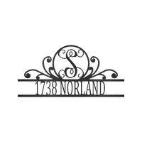 Family Name Personalized Gifts - Custom Metal Sign, Split Letter, Home Address Sign