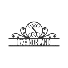 Family Name Personalized Gifts - Custom Metal Sign, Split Letter, Home Address Sign