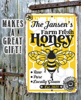 Personalized - Farm Fresh Honey - Metal Sign