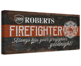 Personalized - Firefighter - Canvas