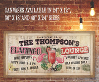 Personalized - Flamingo Lounge - Canvas