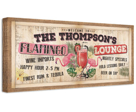 Personalized - Flamingo Lounge - Canvas
