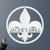 Fleur De Lis Personalized Gifts - Custom Metal Sign