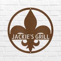 Fleur De Lis Personalized Gifts - Custom Metal Sign