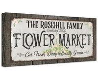 Personalized - Flower Market - Canvas