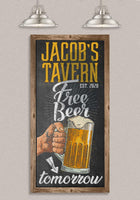 Personalized - Free Beer Tomorrow - Canvas