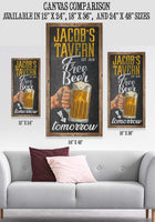Personalized - Free Beer Tomorrow - Canvas