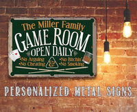 Personalized - Game Room - Metal Sign