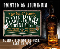 Personalized - Game Room - Metal Sign