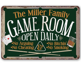 Personalized - Game Room - Metal Sign