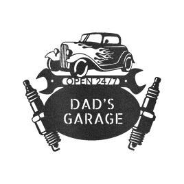 Garage Sign - Custom Metal Sign, Gift For Him, Christmas Gifts For Dad