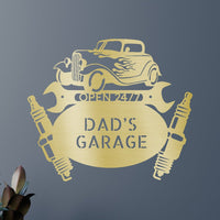Garage Sign - Custom Metal Sign, Gift For Him, Christmas Gifts For Dad