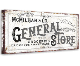 Personalized - General Store - Canvas