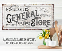 Personalized - General Store - Canvas