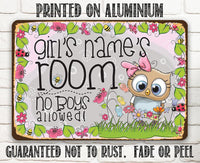 Personalized - Girl's Room - Metal Sign