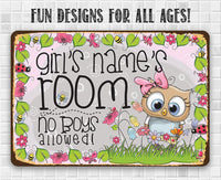 Personalized - Girl's Room - Metal Sign