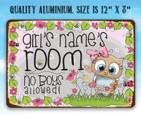 Personalized - Girl's Room - Metal Sign