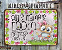 Personalized - Girl's Room - Metal Sign