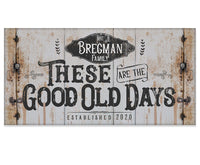 Personalized - Good Old Days - Canvas