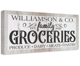 Personalized - Groceries - Canvas