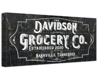 Personalized - Grocery Co - Canvas