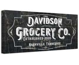 Personalized - Grocery Co - Canvas