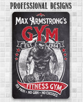 Personalized - Gym - Metal Sign