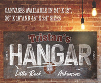 Personalized - Hangar Airplane - Canvas