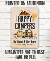 Personalized - Happy Campers - Metal Sign