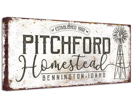 Personalized - Homestead Windmill - Canvas