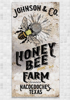 Personalized - Honey Bee Farm - Canvas