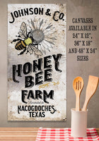 Personalized - Honey Bee Farm - Canvas