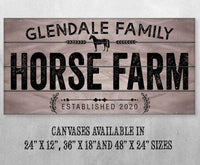 Personalized - Horse Farm - Canvas
