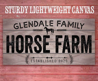 Personalized - Horse Farm - Canvas