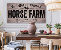 Personalized - Horse Farm - Canvas