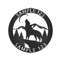 Howling Grey Wolf Personalized Gifts - Custom Metal Sign