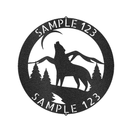Howling Grey Wolf Personalized Gifts - Custom Metal Sign