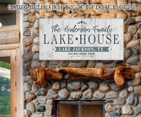 Personalized - Lake House - Canvas