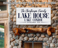 Personalized - Lake House - Canvas