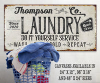 Personalized - Laundry and Co - Canvas