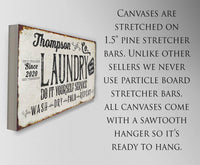 Personalized - Laundry and Co - Canvas