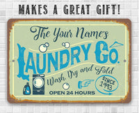 Personalized - Laundry - Metal Sign