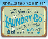 Personalized - Laundry - Metal Sign