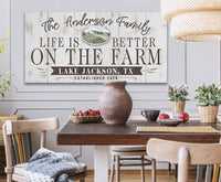 Personalized - Life Is Better On The Farm - Canvas