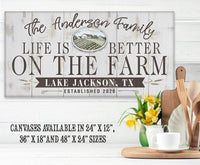 Personalized - Life Is Better On The Farm - Canvas