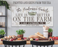 Personalized - Life Is Better On The Farm - Canvas