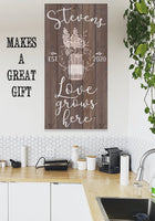Personalized - Love Grows Here - Canvas